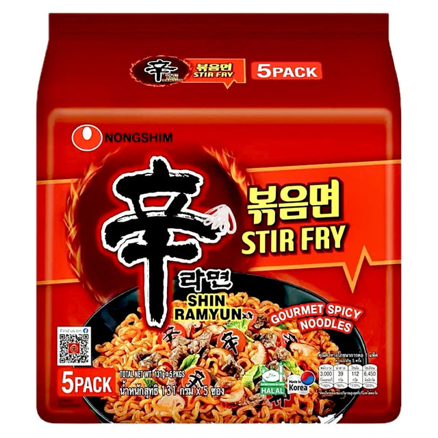 Nongshim Shin Ramyun Stir - Fry 5x131g - Asian Online Superstore UK