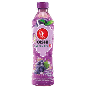 Oishi Green Tea Kyoho Grape Flavour with Nata De Coco 380ml | Asian Grocery UK