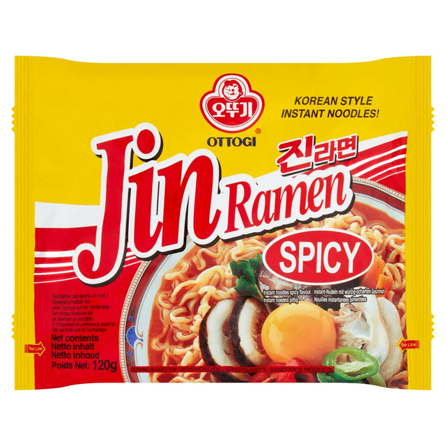 Ottogi Jin Ramen Spicy Noodle 120g - Asian Online Superstore UK