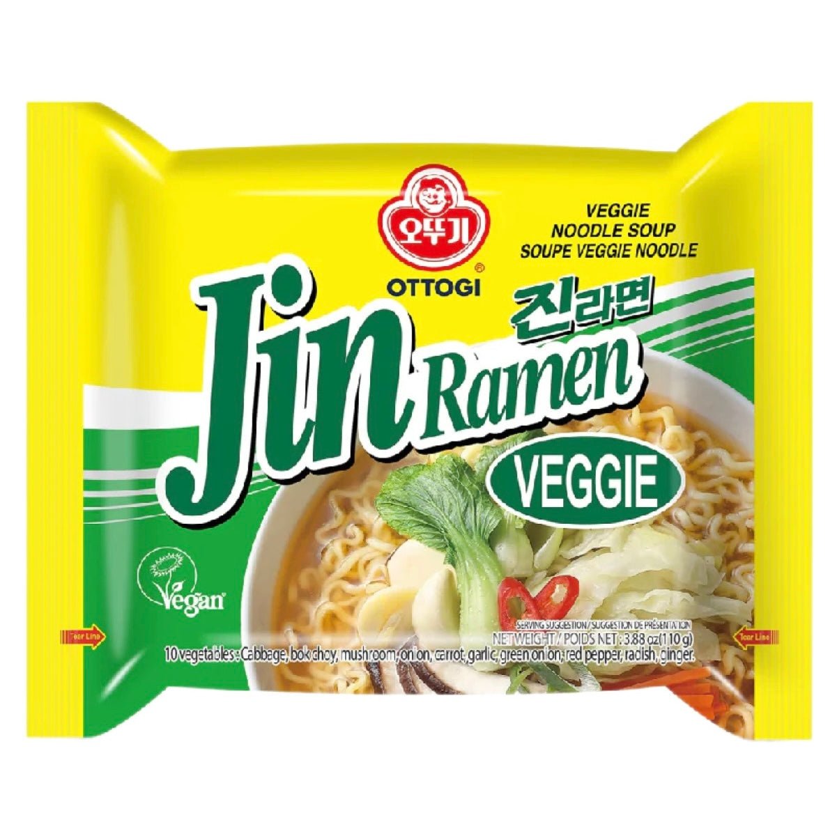 Ottogi Jin Ramen Veggie Noodle 110g - Asian Online Superstore UK