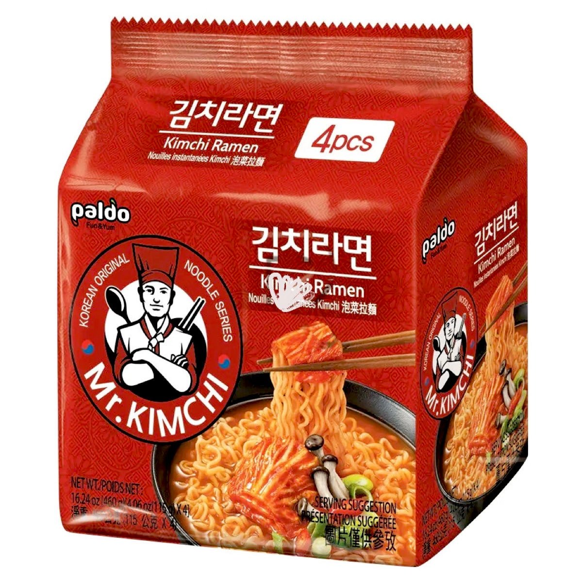 Paldo Mr. Kimchi Ramen (4 - pack) Instant Noodles 115g - Asian Online Superstore UK