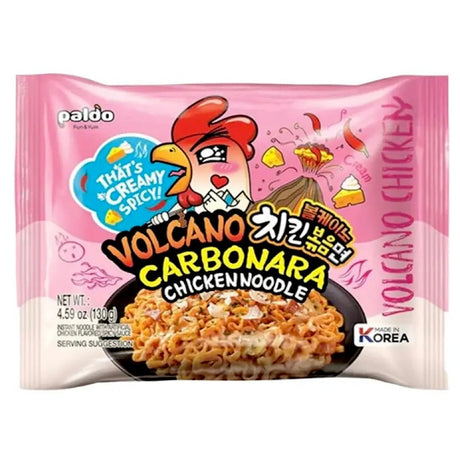 Paldo Volcano Carbonara Chicken Instant Noodle 130g - Asian Online Superstore UK
