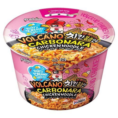 Paldo Volcano Carbonara Chicken Noddle Bowl 105g - Asian Online Superstore UK