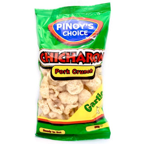 Pinoy's Choice Chicharon Garlic (Pork Crunch) 80g | Asian Grocery UK