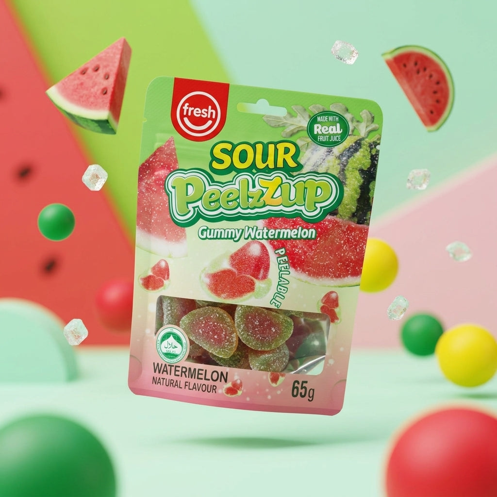 Fresh Sour PeelzZup Gummy Watermelon 65g