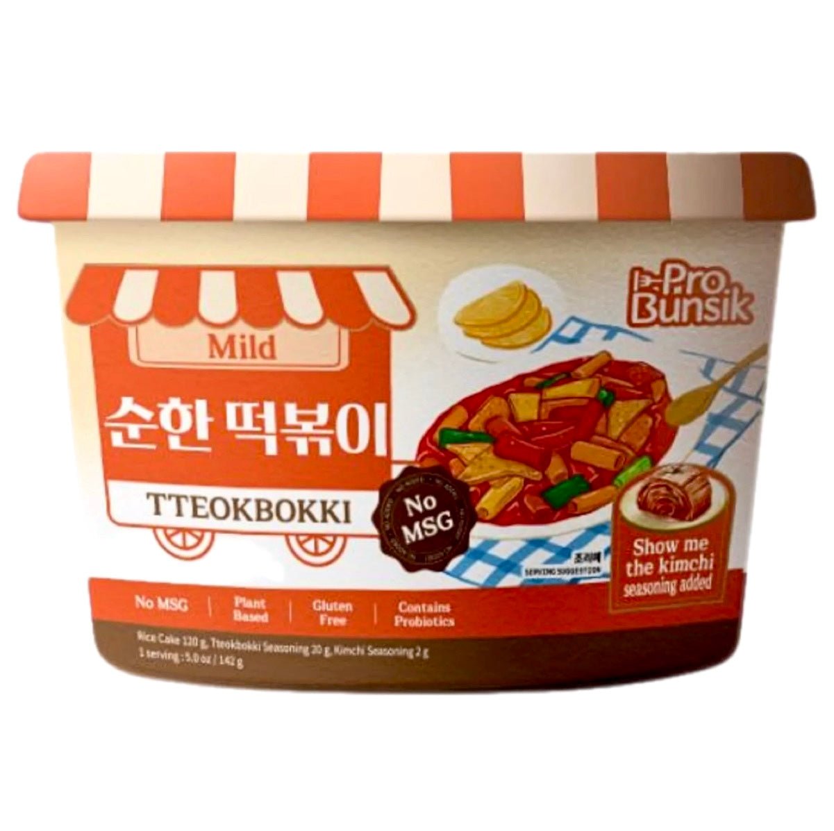 Probunsik Tteokbokki Bowl Mild Flavour (Rice Cake) 142g - Asian Online Superstore UK