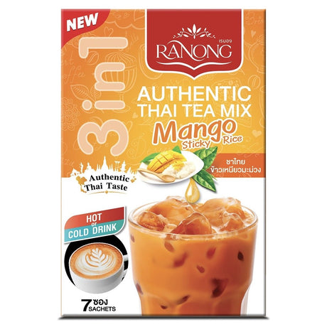 Ranong Tea Thai Tea Mango Sticky Rice Mix (7x25g Sachet) 175g - Asian Online Superstore UK
