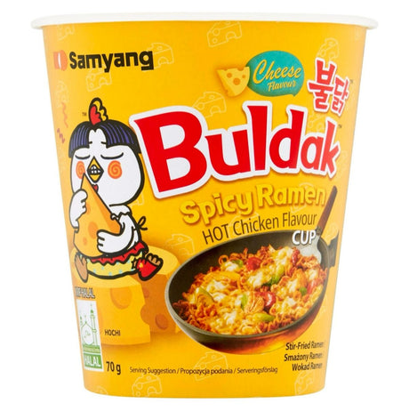 Samyang Buldak Cheese Hot Chicken Flavour Cup Ramen 140g - Asian Online Superstore UK