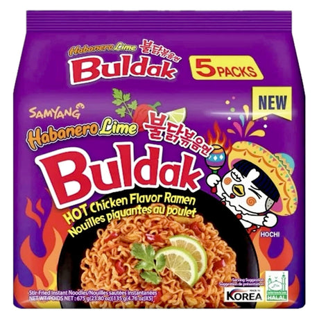 Samyang Buldak Hot Chicken Flavour Ramen Habanero Multi 5x140g - Asian Online Superstore UK