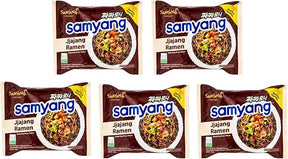 Samyang Jjajang Ramen (Sweet Soy Bean Sauce) Stir-Fried Ramen 140g (5-pack) | Asian Grocery UK