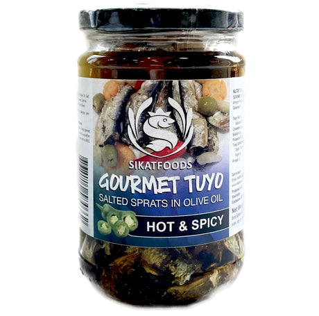 SikatFoods Gourmet Tuyo Hot & Spicy (Salted Sprats in Olive Oil) 225g - Asian Online Superstore UK