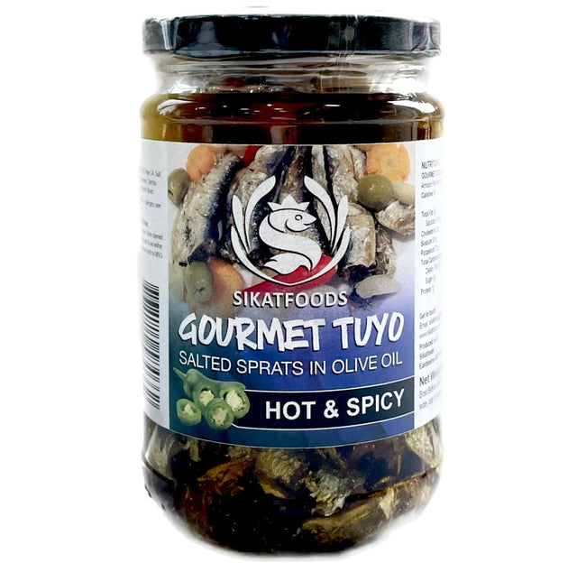 SikatFoods Gourmet Tuyo Hot & Spicy (Salted Sprats in Olive Oil) 225g - Asian Online Superstore UK