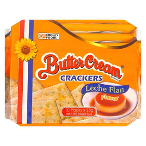 Sunflower Butter Cream Crackers Leche Flan Flavour (10pc x 25g) 250g | Asian Grocery UK