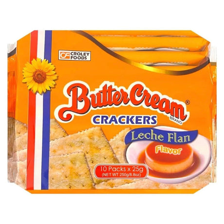 Sunflower Butter Cream Crackers Leche Flan Flavour (10pc x 25g) 250g - Asian Online Superstore UK