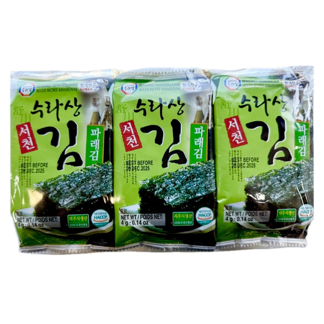 Surasang Seasoned Seaweed (Multi) 3x4g - Asian Online Superstore UK
