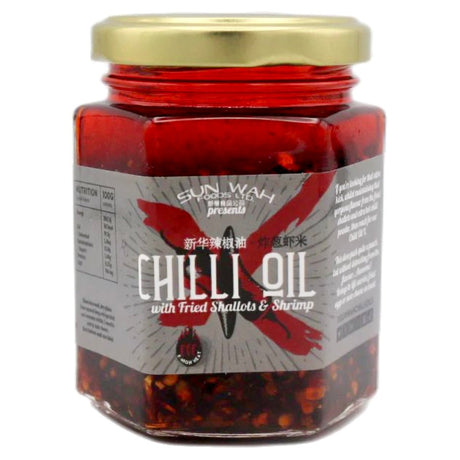 SW Sun Wah With Fried Shallots & Shrimps Chilli Oil 180g - Asian Online Superstore UK
