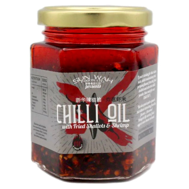 SW Sun Wah With Fried Shallots & Shrimps Chilli Oil 180g - Asian Online Superstore UK