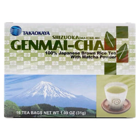 Takaokaya Genmai-Cha Green Tea With Roasted Brown Rice Tea Bag (16 Bags) | Asian Grocery UK