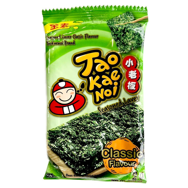 Tao Kae Noi Seasoned Laver Seaweed Classic Flavour 2g - Asian Online Superstore UK