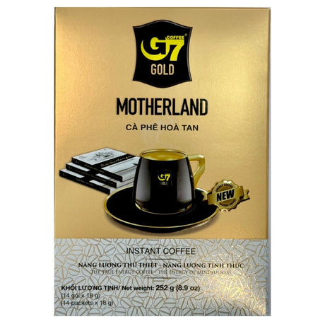 Trung Nguyen G7 Gold Motherland Instant Coffee Sticks (14x18g) 252g - Asian Online Superstore UK