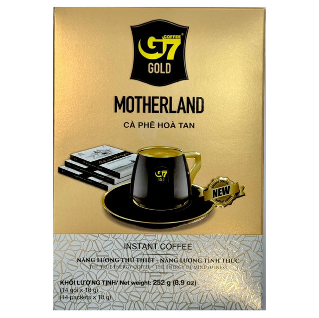 Trung Nguyen G7 Gold Motherland Instant Coffee Sticks (14x18g) 252g - Asian Online Superstore UK
