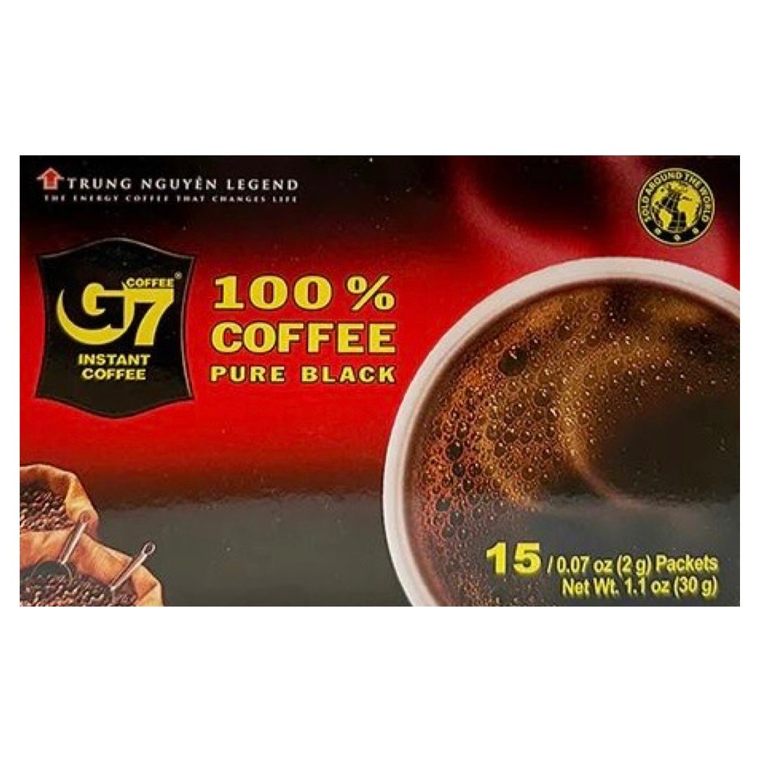 Trung Nguyen G7 Instant Coffee Pure Black (15Sachetsx2g) 30g - Asian Online Superstore UK
