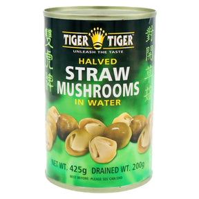 TT - Tiger Tiger Straw Mushroom Halves 425g | Asian Grocery UK