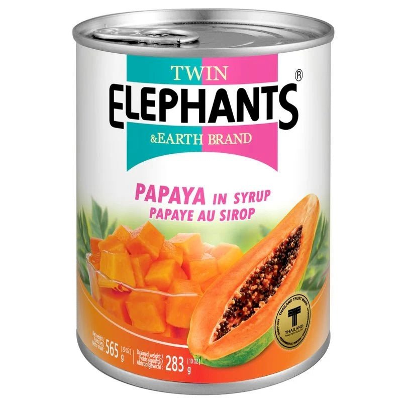 Twin Elephants Papaya in Syrup 565g - Asian Online Superstore UK