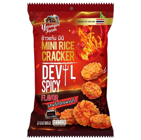 Younger Farm Mini Rice Cracker Devil Spicy 60g - Asian Online Superstore UK