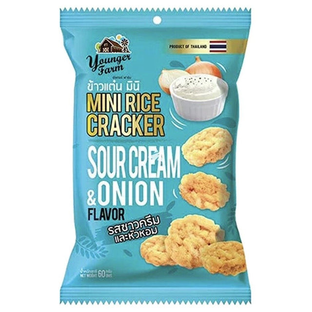 Younger Farm Mini Rice Cracker Sour & Cream Onion 60g - Asian Online Superstore UK