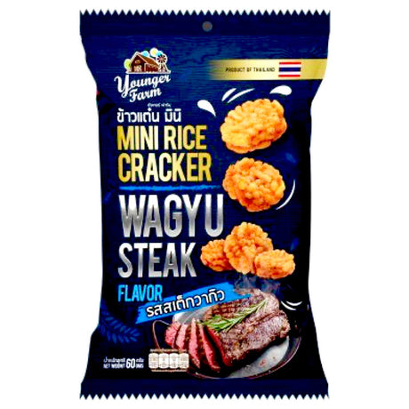 Younger Farm Mini Rice Cracker Wagyu Steak 60g - Asian Online Superstore UK