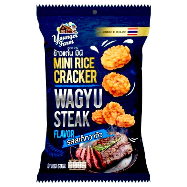 Younger Farm Mini Rice Cracker Wagyu Steak 60g - Asian Online Superstore UK