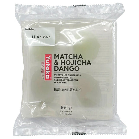 Yutaka Matcha & Hojicha Dango (Sweet Rice Dumpling With Filling) (4x40g) 160g - Asian Online Superstore UK