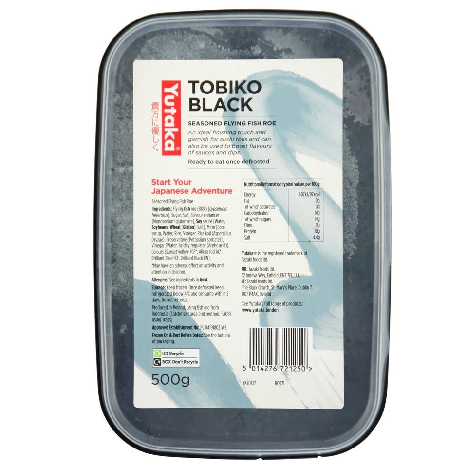 Yutaka Tobiko Black Seasoned Flying Fish Roe 500g - Asian Online Superstore UK