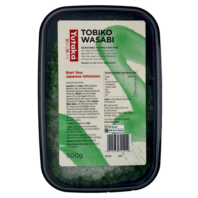 Yutaka Tobiko Wasabi Seasoned Flying Fish Roe 500g - Asian Online Superstore UK