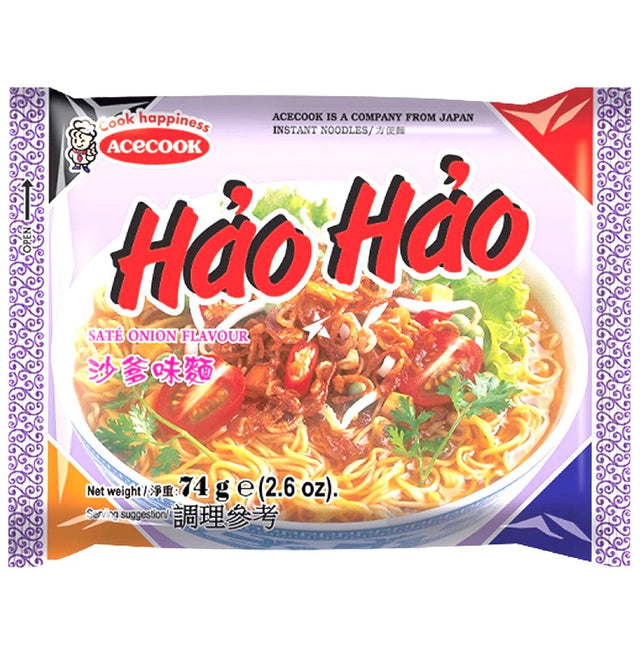 Acecook Hao Hao Sate Onion Flavour Instant Noodle 74g - Asian Online Superstore UK