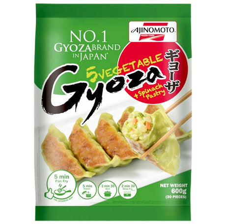 Ajinomoto 5 Vegetable Gyoza + Spinach Pastry (30x20g) 600g - Asian Online Superstore UK
