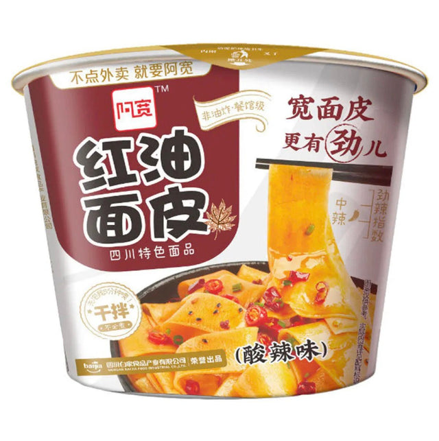 AK BaiJia A - Kuan Bowl Broad Noodle Hot & Sour Flavour 115g - Asian Online Superstore UK
