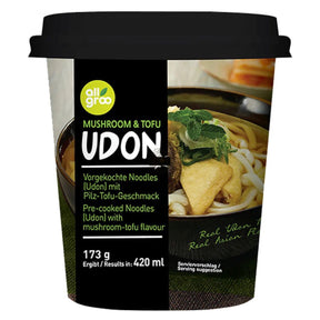 Allgroo Cup Mushroom & Tofu Udon 173g | Asian Grocery UK
