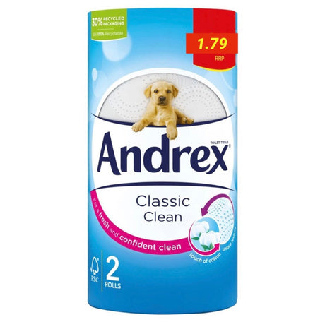 Andrex 2 Roll Classic Clean RRP 1.79 - Asian Online Superstore UK