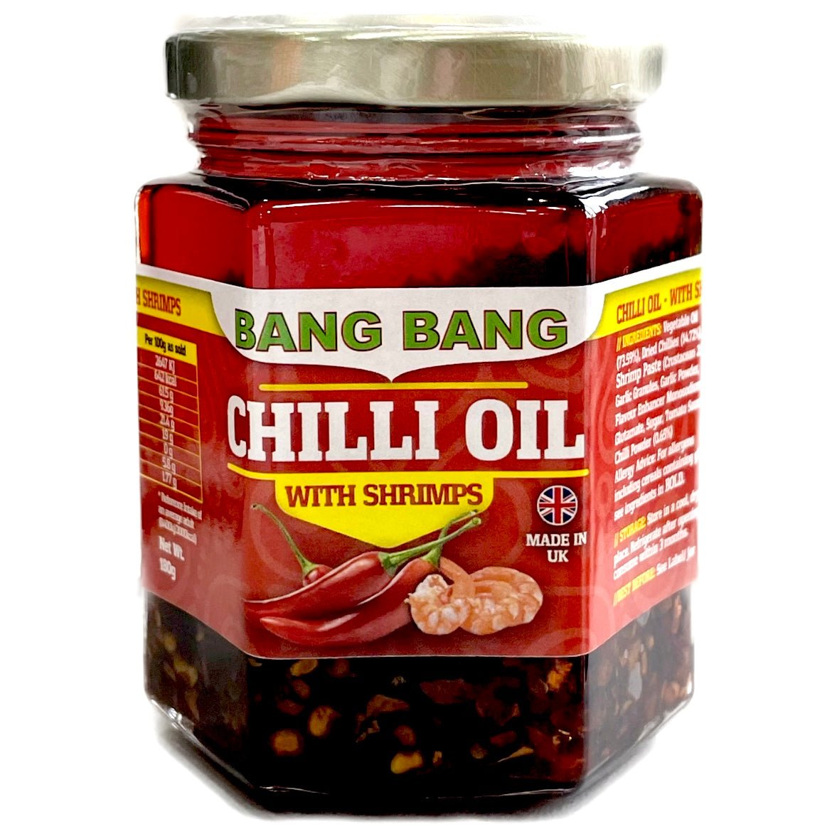 Bang Bang Chilli Oil With Shrimp 180g - Asian Online Superstore UK