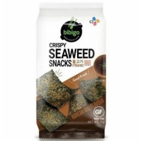 Bibigo Crispy Seaweed Snacks Korean BBQ Flavour 5g - Asian Online Superstore UK