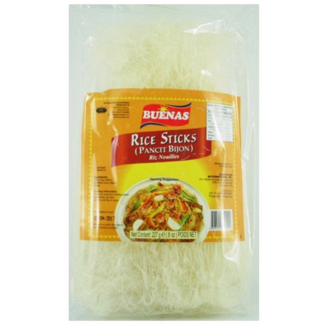 Buenas Pancit Bihon (Pancit Bijon - Rice Sticks Noodles) 1Box (50x227g) 11.350kg - Asian Online Superstore UK