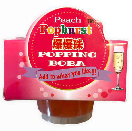 BUY 1 GET 1: YJW Popping Boba Peach 130g (BBD: 04 - 12 - 25) - Asian Online Superstore UK