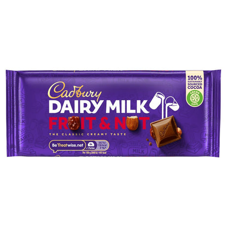 Cadbury Fruit & Nut Chocolate Bar 95g - Asian Online Superstore UK