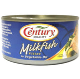 Century Tuna Milkfish Fillet in Vegetable Oil (Bangus) 184g - Asian Online Superstore UK