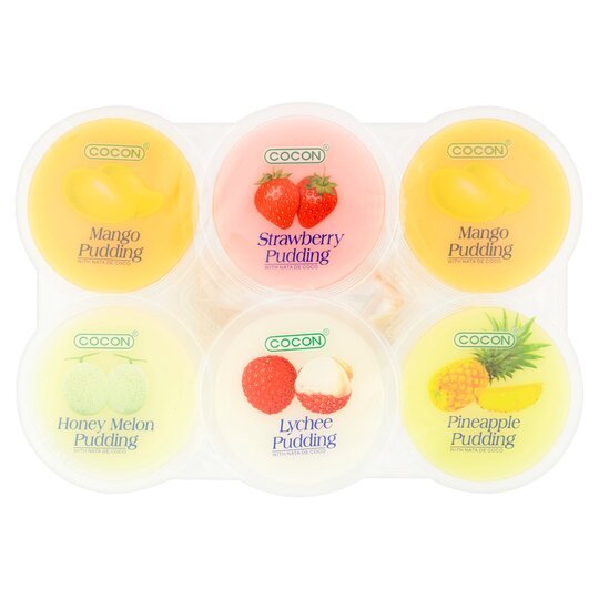 Cocon Assorted Flavour Jelly Pudding with Nata De Coco (6x80g) 480g - Asian Online Superstore UK