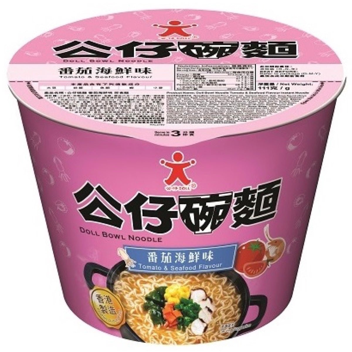Doll Bowl Noodle Tomato & Seafood Flavour 112g - Asian Online Superstore UK