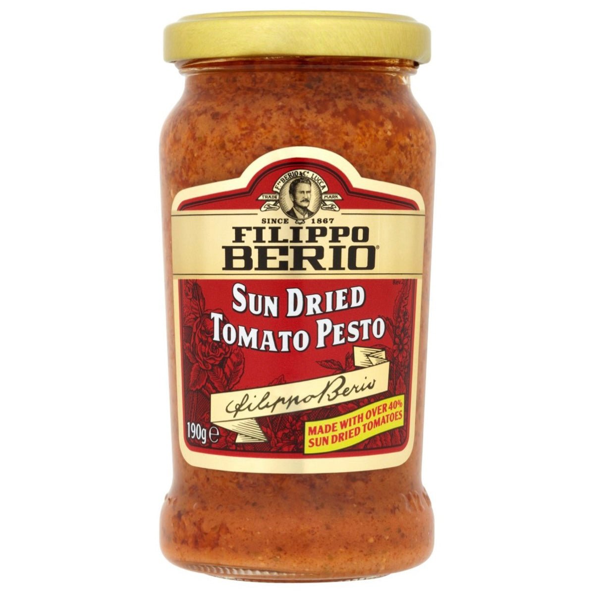Filippo Berio Sun Dried Tomato Pesto (RRP 1.99) 190g - Asian Online Superstore UK