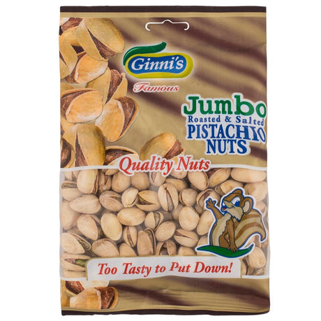Ginni’s Jumbo Roasted & Salted Pistachio Nuts 150g - Asian Online Superstore UK